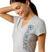 Ariat Women's Vertical Logo Short Sleeved T-Shirt Heather Grey