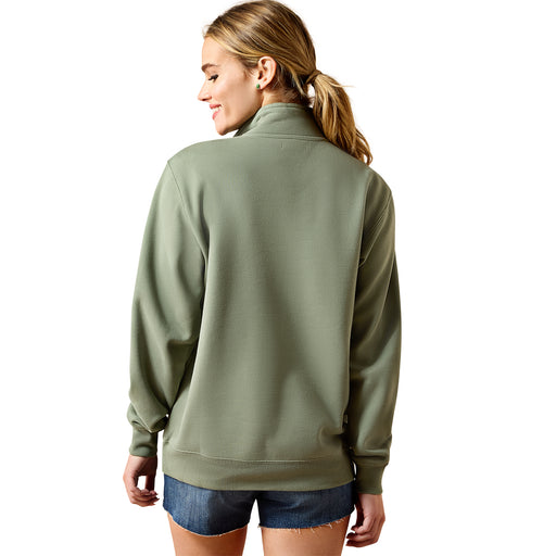 Ariat Foundation Logo 1/2 Zip Sweatshirt Sea Spray