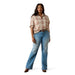 Ariat Billie Jean Shirt White Pepper & Coral Plaid