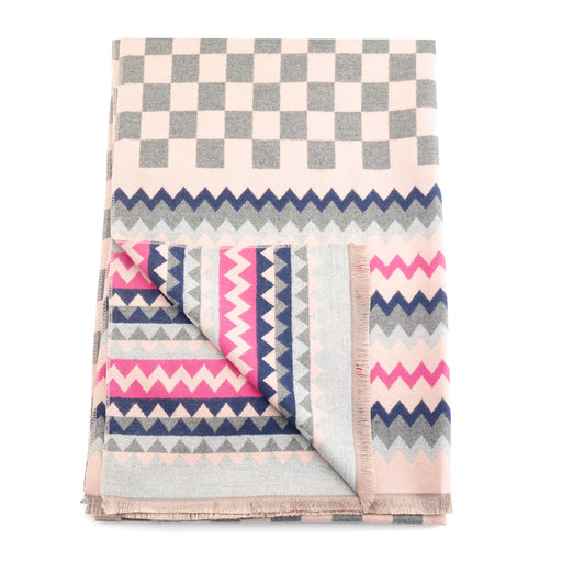 Miss Sparrow Piper Geo Scarf - Pink
