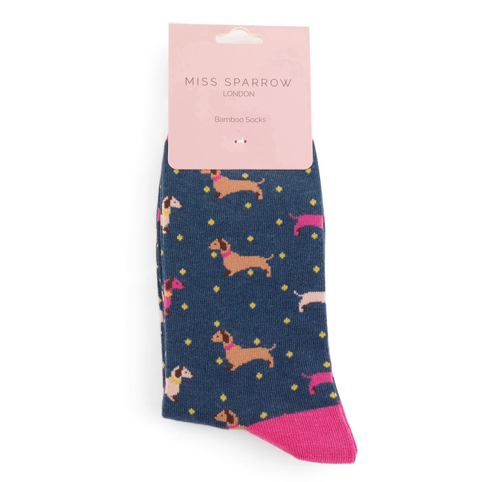 Miss Sparrow Sausage Dog & Spots Socks