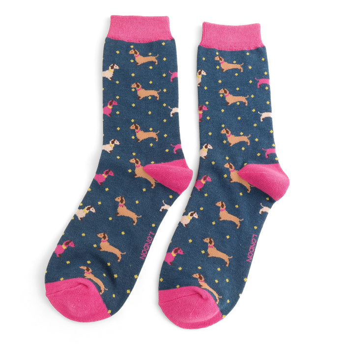 Miss Sparrow Sausage Dog & Spots Socks