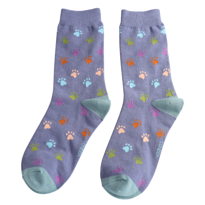 Miss Sparrow Multi Paw Prints Socks