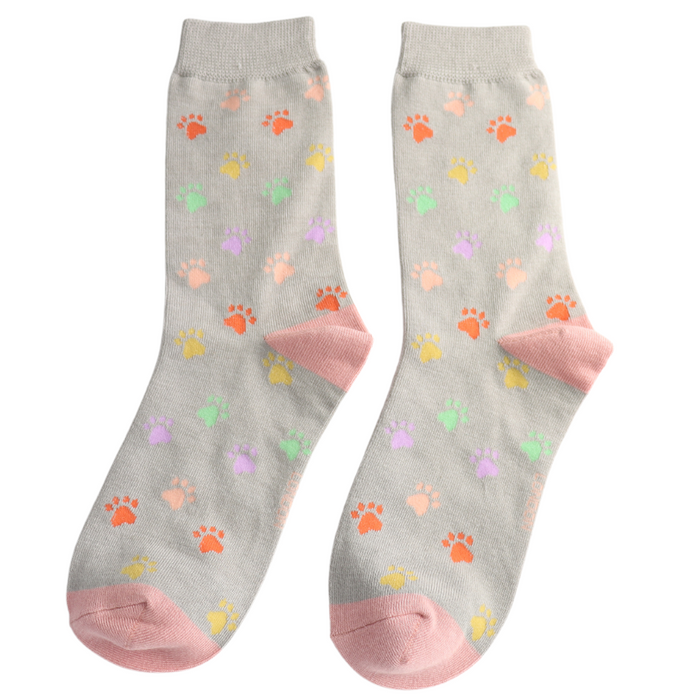 Miss Sparrow Multi Paw Prints Socks