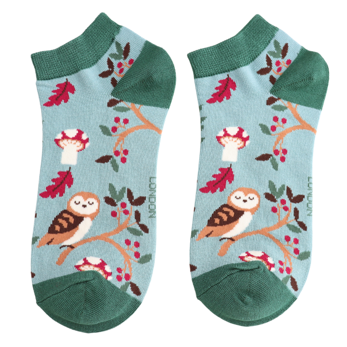 Woodland Trainer Socks Duck Egg