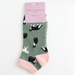 Black & White Cats Trainer Socks Green