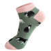 Black & White Cats Trainer Socks Green