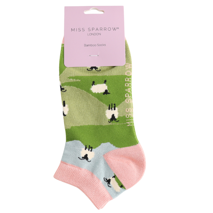 Highland Sheep Trainer Socks Duck Egg