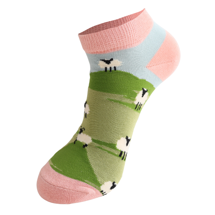 Highland Sheep Trainer Socks Duck Egg