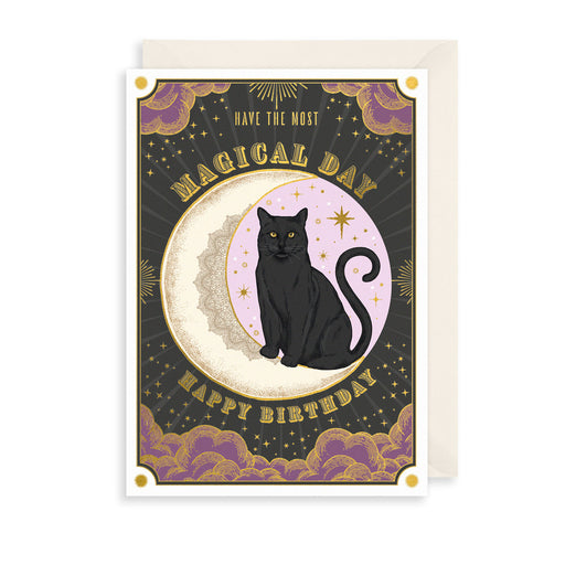 The Art File Magical Day Black Cat Card