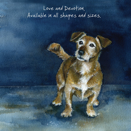 Little Dog Laughed Terrier Love And Devotion Card