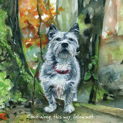 Little Dog Laughed Battersea Rescue Follow Me Card