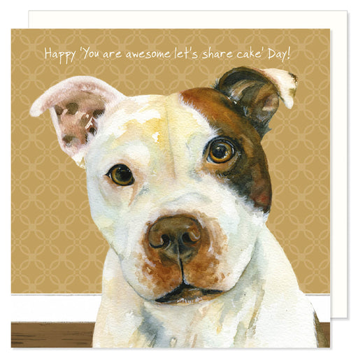 Little Dog Laughed Staffordshire Bull Terrier Dog Card
