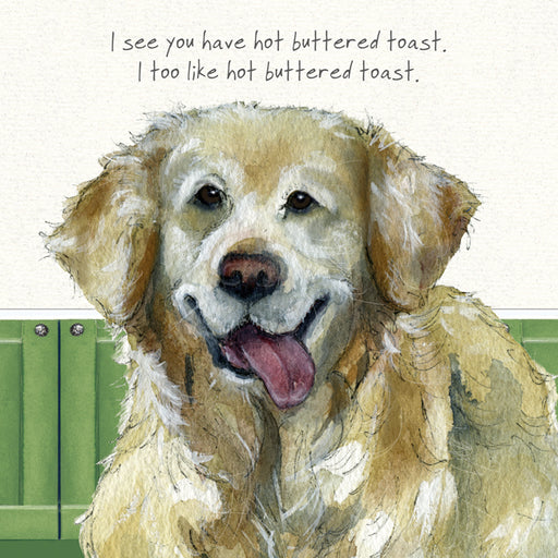 Little Dog Laughed Retriever Toast Card