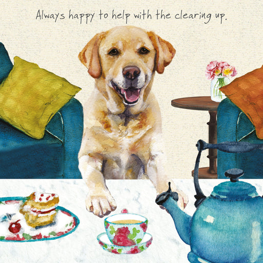 Little Dog Laughed Yellow Labrador Card