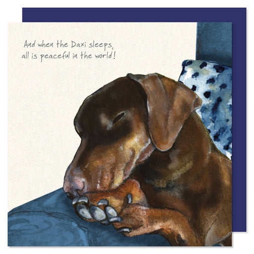 Little Dog Laughed Dachshund Dog Card
