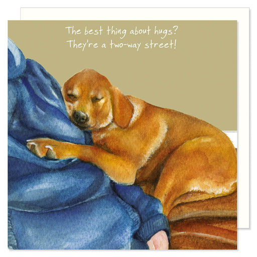 Little Dog Laughed Fox Red Lab Greeting Card
