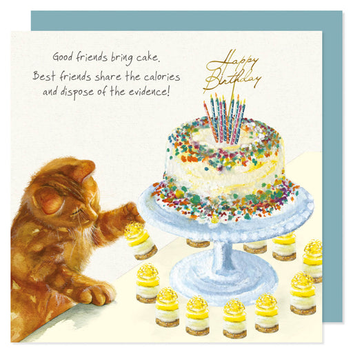 Little Dog Laughed Ginger Kitten Birthday Card
