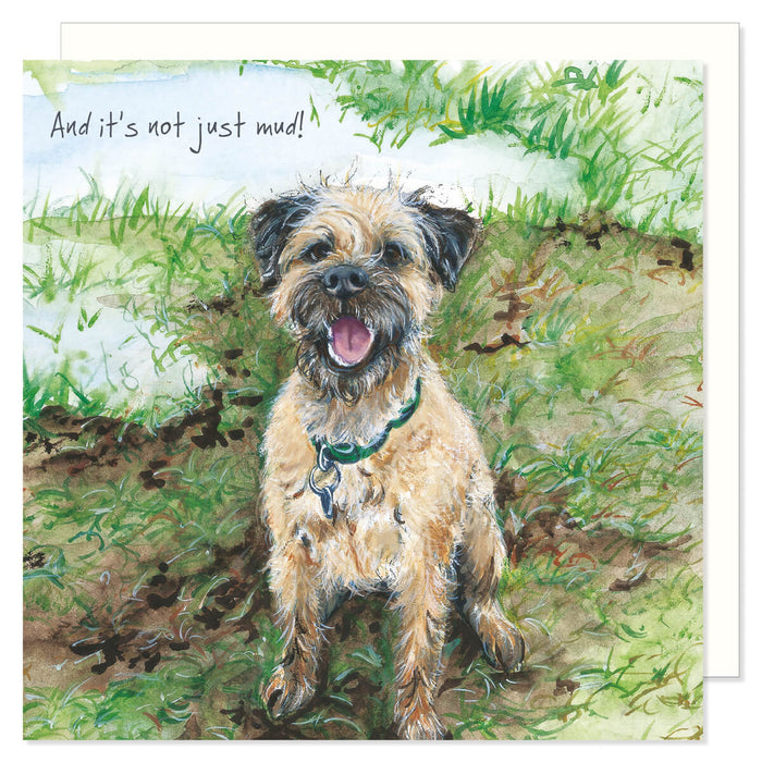 Little Dog Laughed Border Terrier Dog Card SQD66
