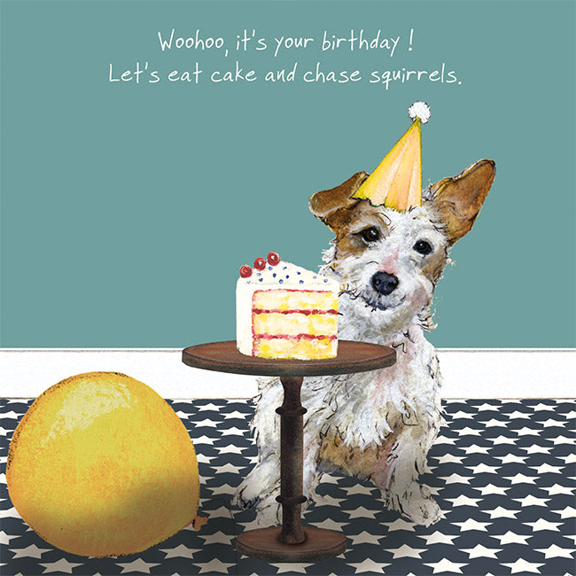 Little Dog Laughed Jack Russel Birthday Card
