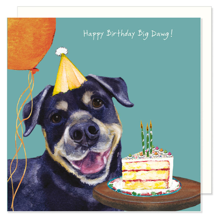 Little Dog Laughed Rottie Birthday Card
