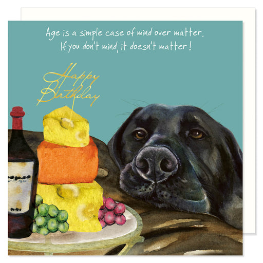 Little Dog Laughed Black Lab Birthday Card
