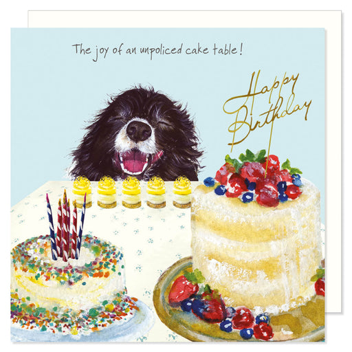 Little Dog Laughed Border Collie Birthday Card

