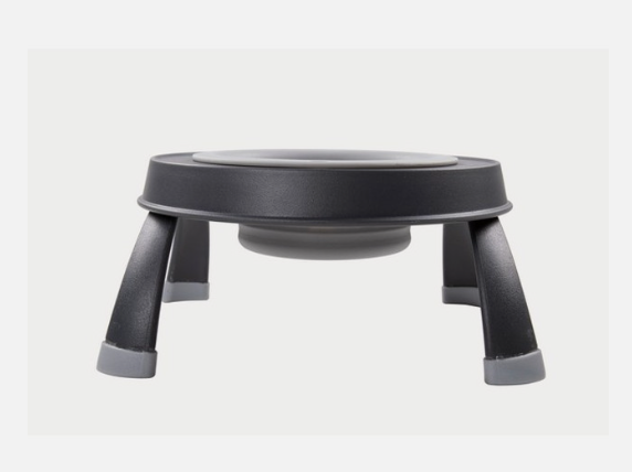 Dexas Single Elevated Feeder Light Grey