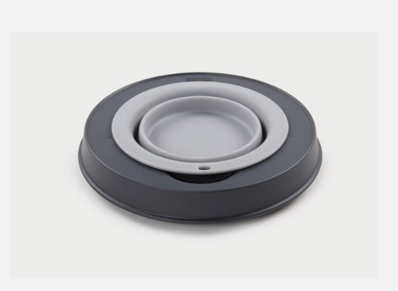 Dexas Single Elevated Feeder Light Grey