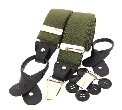 Soprano Leather End Braces Olive