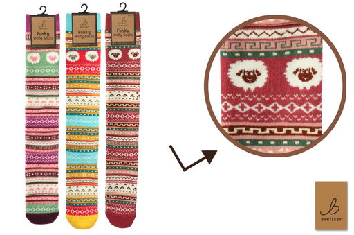 Funky Welly Sock Nordic Sheep