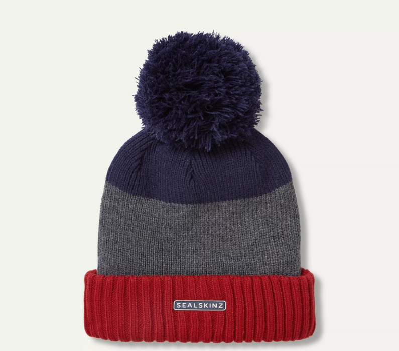 Sealskinz Flitcham Waterproof Bobble Hat Navy