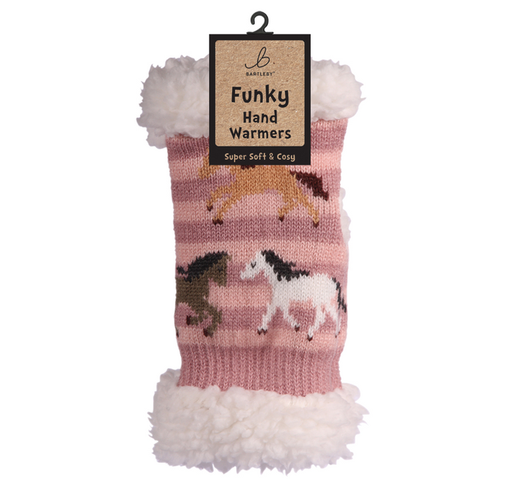 Sherpa Wrist Warmer Galloping Horses