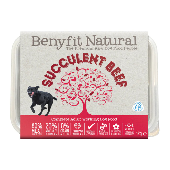 Benyfit Succulent Beef Complete Adult Raw Working Dog Food