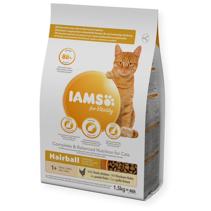Iams for Vitality Hairball Adult & Senior Fresh Chicken