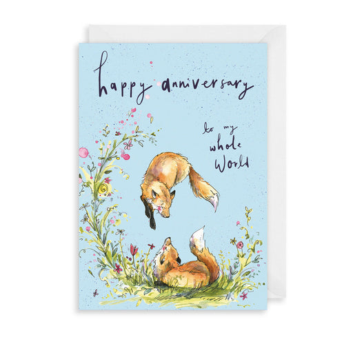 The Art File Happy Anniversary Foxes Card
