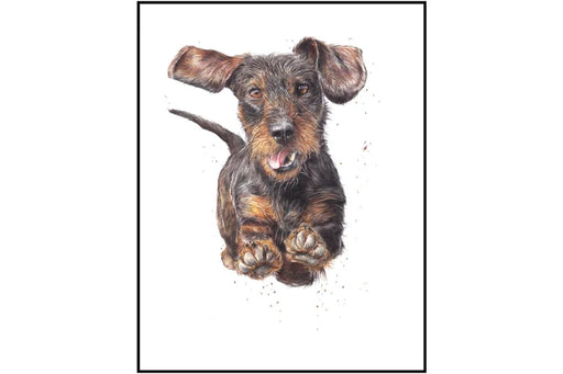 Kate Simpson Teckeled Pink Card
