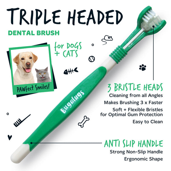 Triple Headed Toothbrush Single