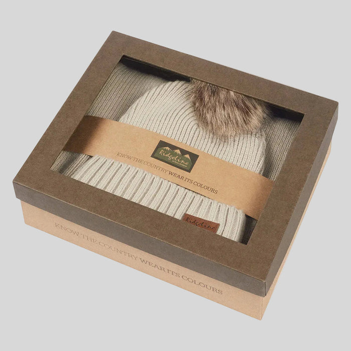 Ridgeline Baltic Hat & Scarf Set Sand