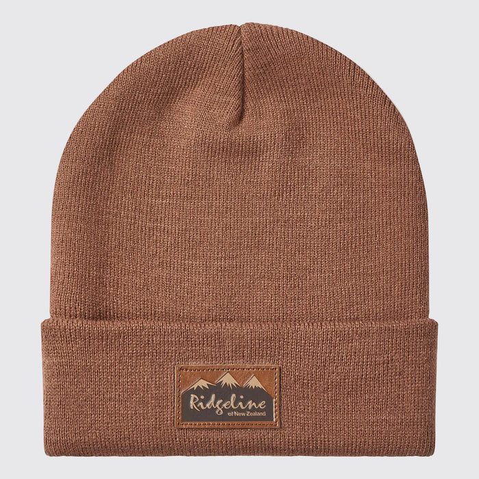 Ridgeline Heritage Fine Knit Beanie Hat Nutmeg
