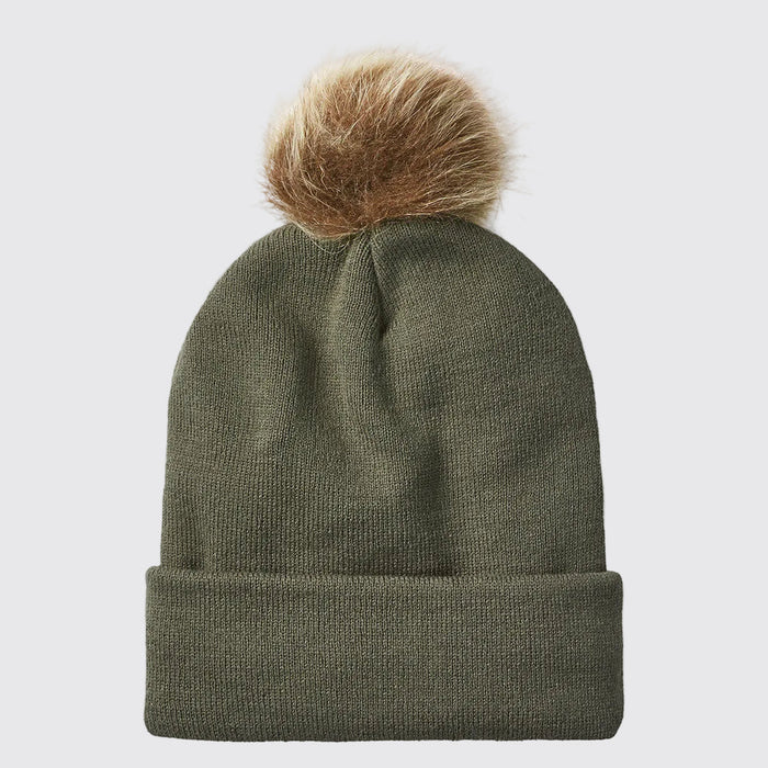 Ridgeline Heritage Fine Knit Bobble Hat Moss