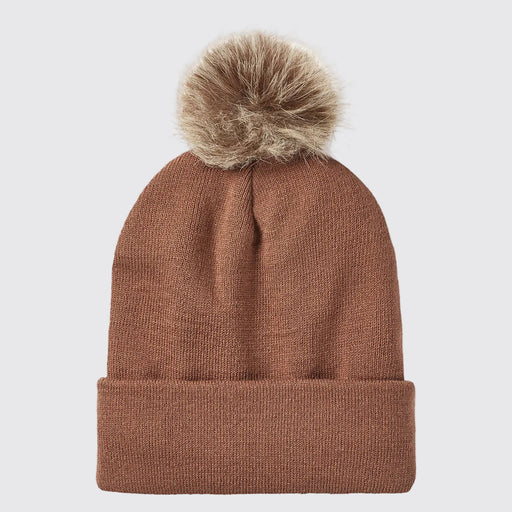 Ridgeline Heritage Fine Knit Bobble Hat Nutmeg