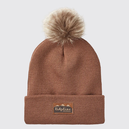 Ridgeline Heritage Fine Knit Bobble Hat Nutmeg