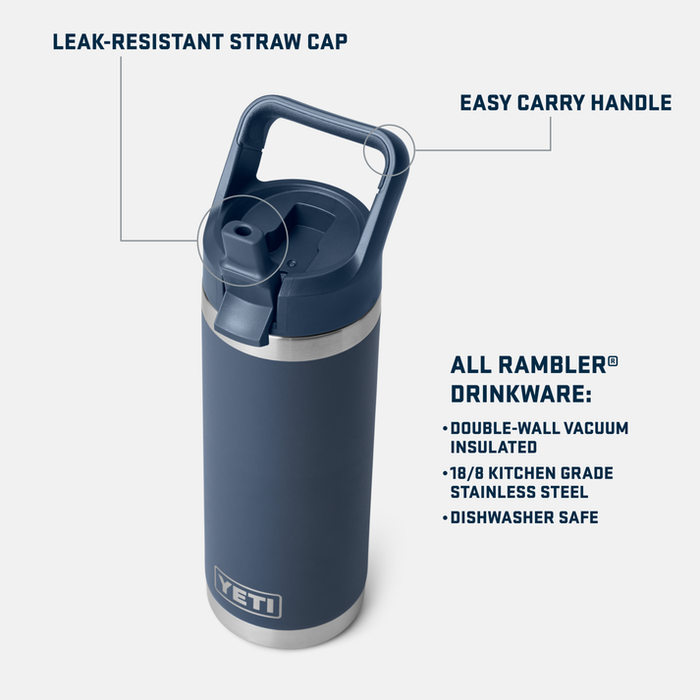 Yeti Rambler Straw Top Bottle 18oz (532ml) Seafoam