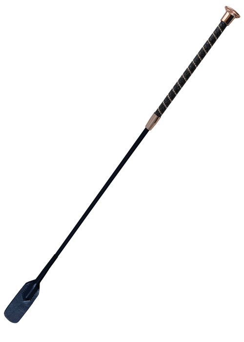 WoofWear Twisted Riding Whip Black Rose Gold