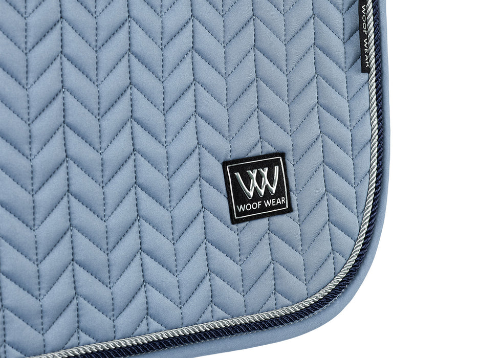 WoofWear Herringbone Close Contact Saddle Pad Steel Blue