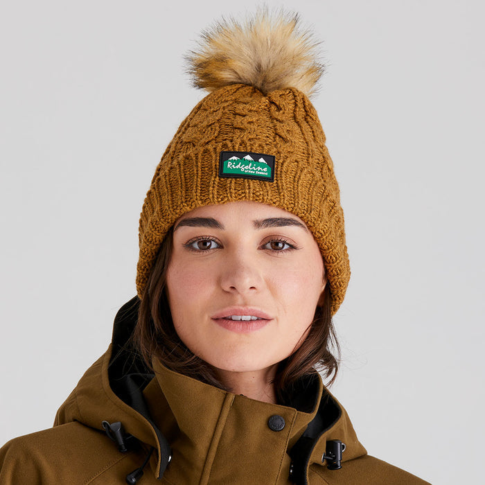 RidgeLine Nordic Fleck Bobble Hat Ochre
