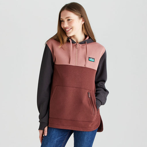 Ridgeline Women's Tribe Hoodie Oxblood Tri-colour