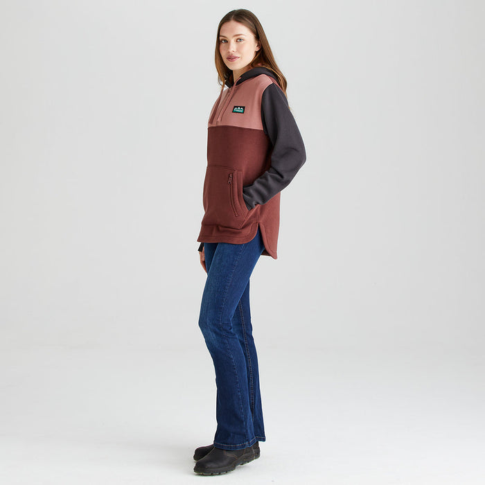 Ridgeline Women's Tribe Hoodie Oxblood Tri-colour