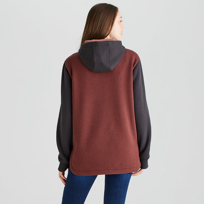 Ridgeline Women's Tribe Hoodie Oxblood Tri-colour